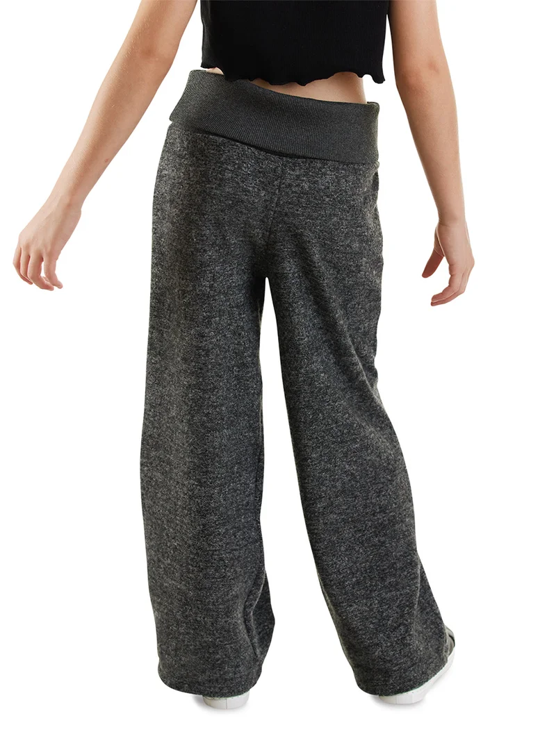 دينوكيدس بنطلون أسود واسع الساق ناعم للبنات